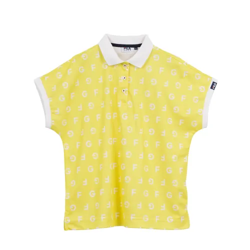 FILA Golf Collection Shirts Women's Yellow Polo Collar Moderate
