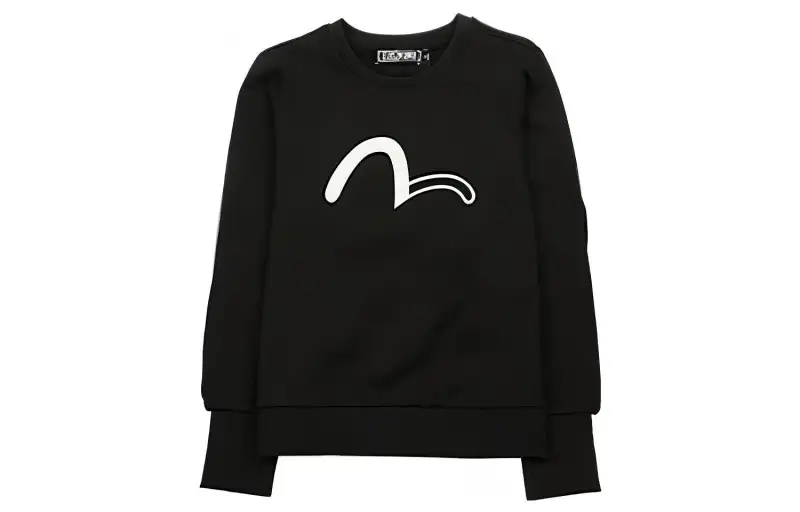 EVISU Sweatshirts Women's Black Crew Neck Moderate Other