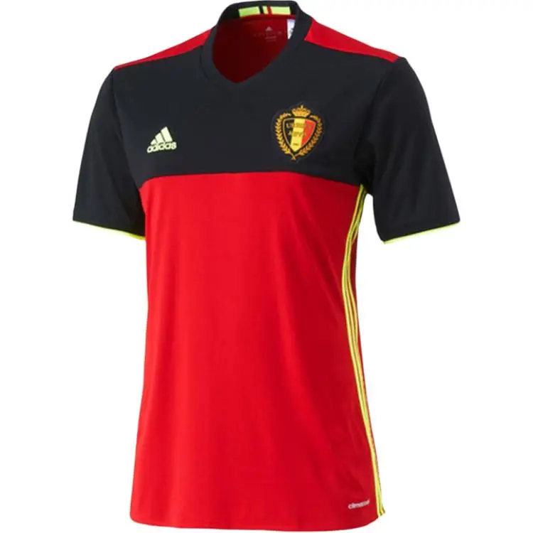 Adidas T-Shirts Men's Black Red V-neck Moderate