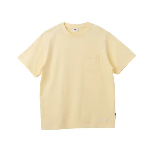 FILA T Shirts Men's Yellow Crew Neck Moderate