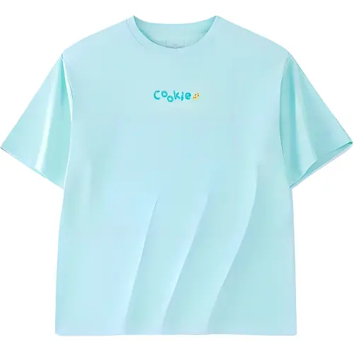 ANTA Life Collection T Shirts Women's Light Phoenix Blue Crew Neck Moderate Straight Fit
