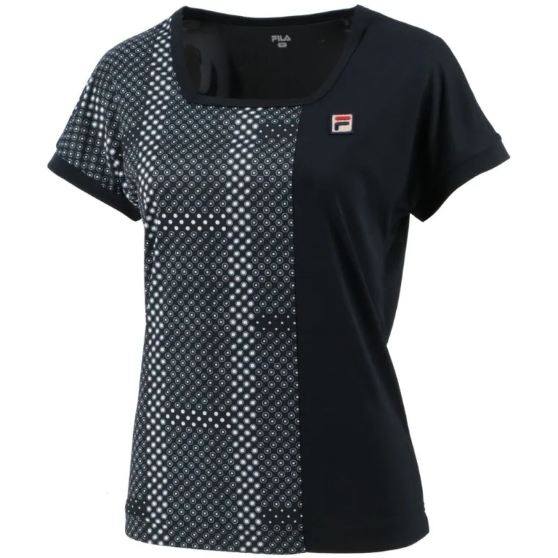 FILA Tennis Tops Women's Black Crew Neck