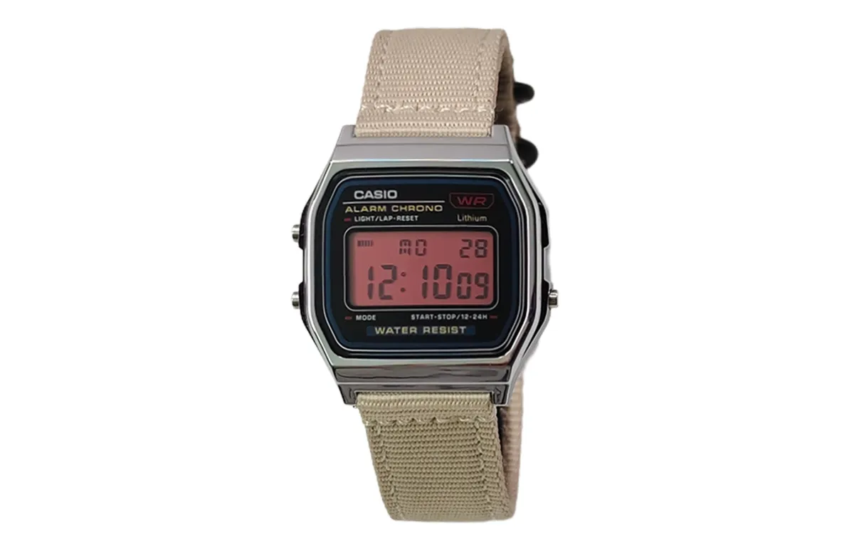 CASIO Custom Collection Quartz Movement Nylon Strap Watch Men's Watches Black Dial