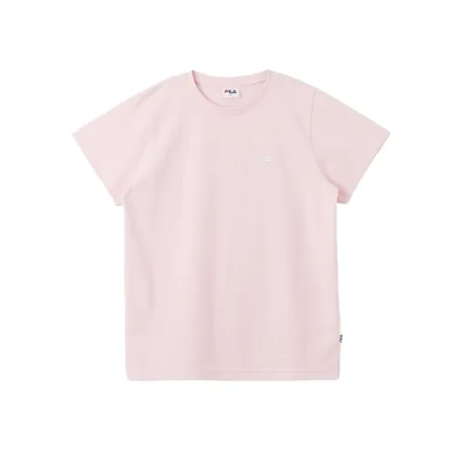 FILA T Shirts Women's Pink Crew Neck Moderate