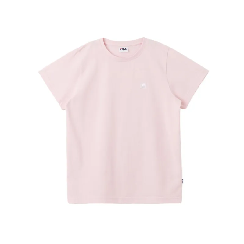 FILA T Shirts Women's Pink Crew Neck Moderate