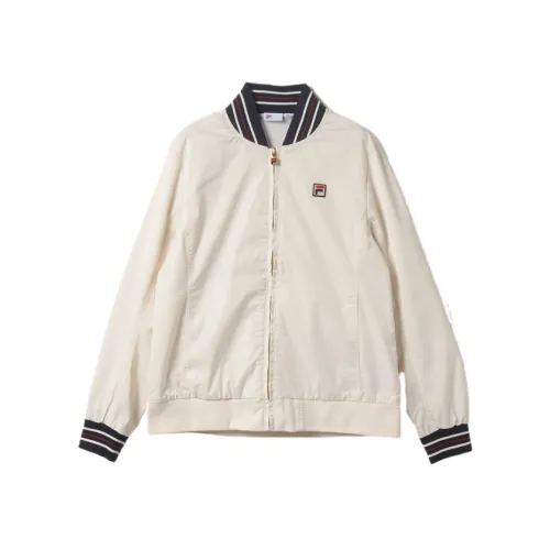 FILA Jackets Women's White Baseball Collar Moderate Other