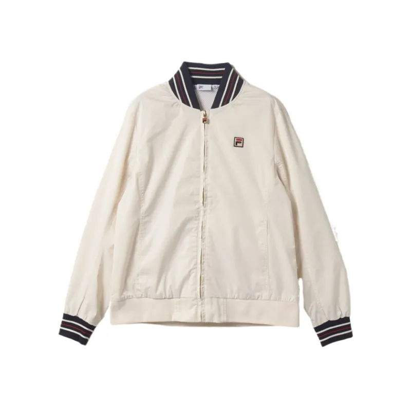 FILA Jackets Women's White Baseball Collar Moderate Other