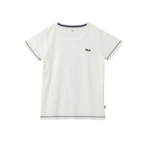 FILA T Shirts Women's White Crew Neck Moderate