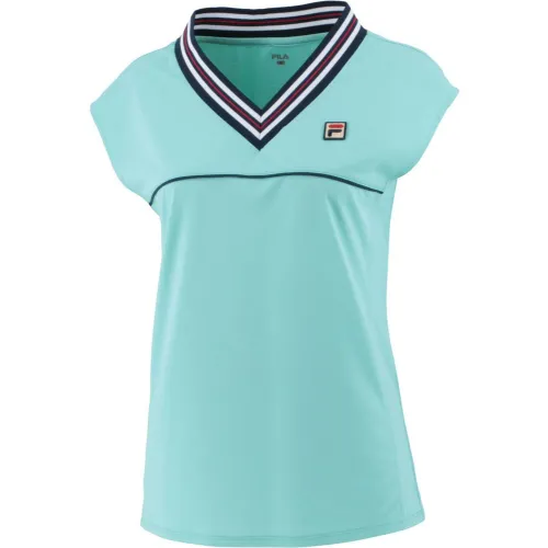 FILA Tennis Tops Women's Blue V Neck