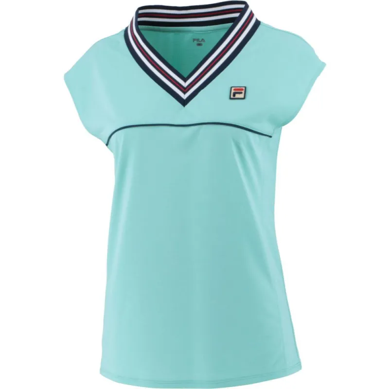 FILA Tennis Tops Women's Blue V Neck
