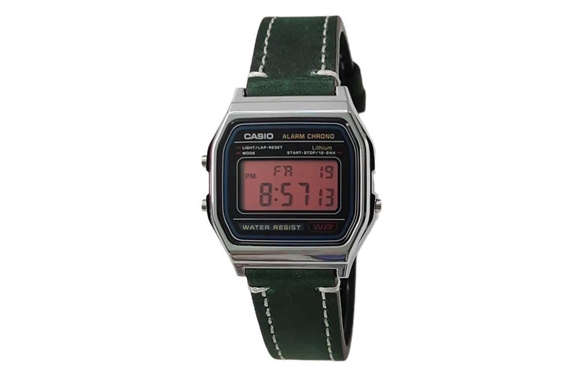 CASIO Custom Collection Quartz Movement Genuine Leather Strap Watch Men's Watches Black Dial