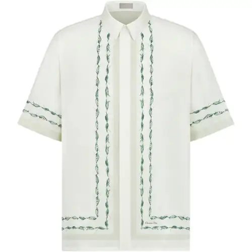 DIOR Shirts Men's White Lapel Moderate Other