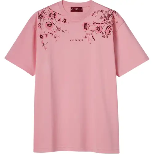 GUCCI Soft Cotton Jersey T shirt With Print