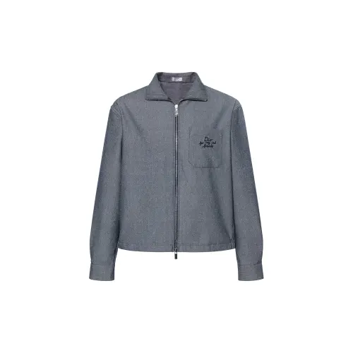 DIOR Logo Embroidered Zip Up Jacket