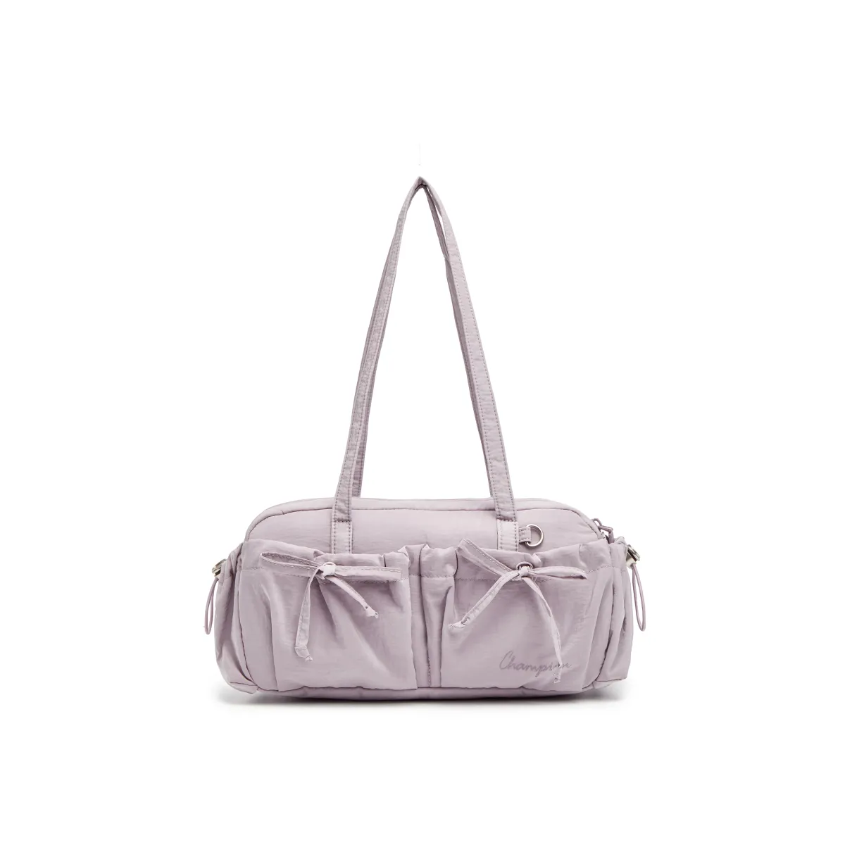 Champion Nylon Shoulder Bag Unisex Sun Rock Gray/Rose Purple/Black