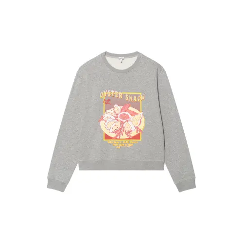 LOEWE Sweatshirts Women's Gray Crew Neck Moderate Regular