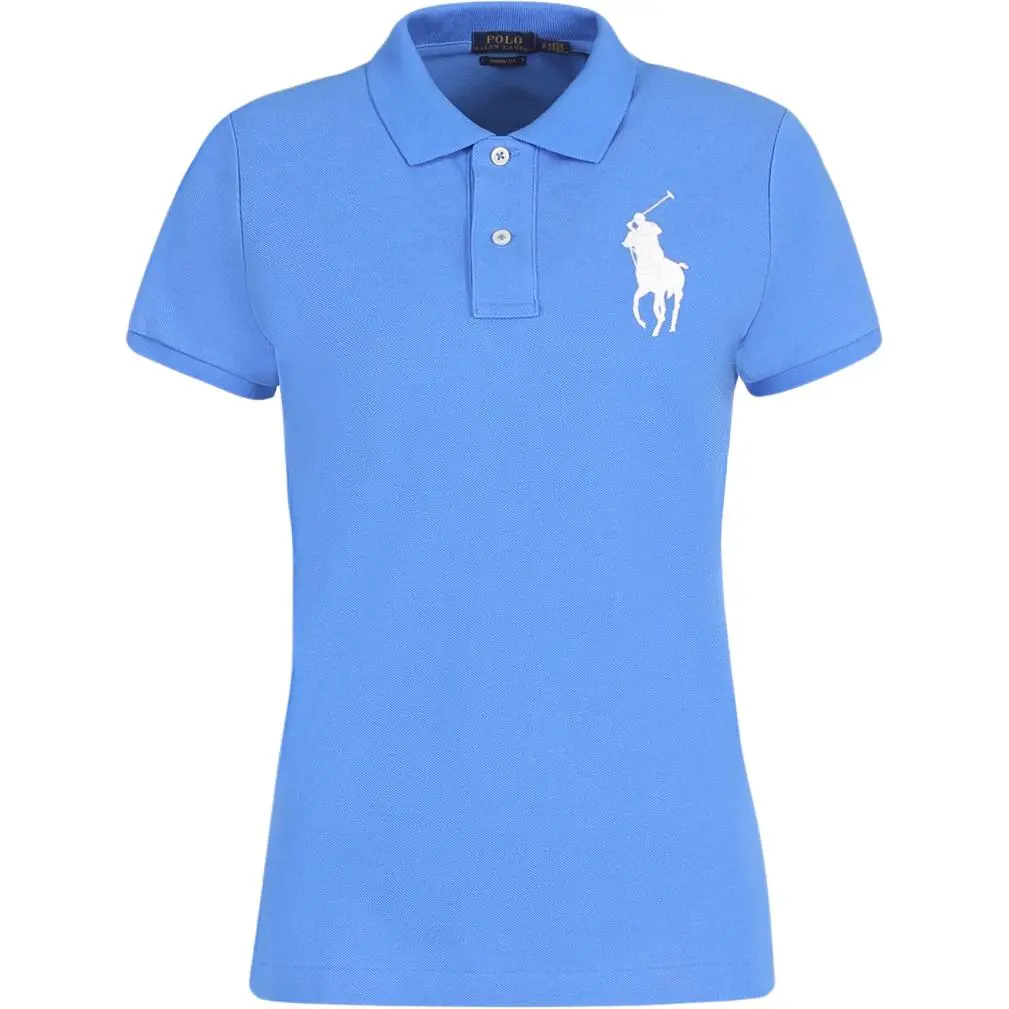Polo Ralph Lauren Big Pony Polo Shirt Tight Fit Version Women's Blue