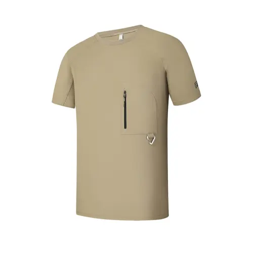 FILA Explorer T Shirts Men's Fragrant Coffee Brown BG Crew Neck Moderate Straight Fit
