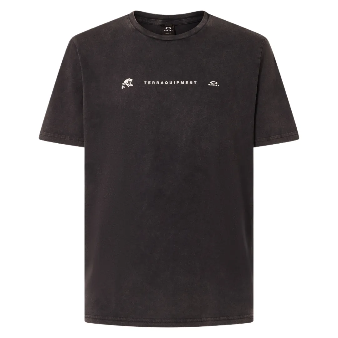 Oakley T Shirts Men's Black Crew Neck Moderate Straight Fit