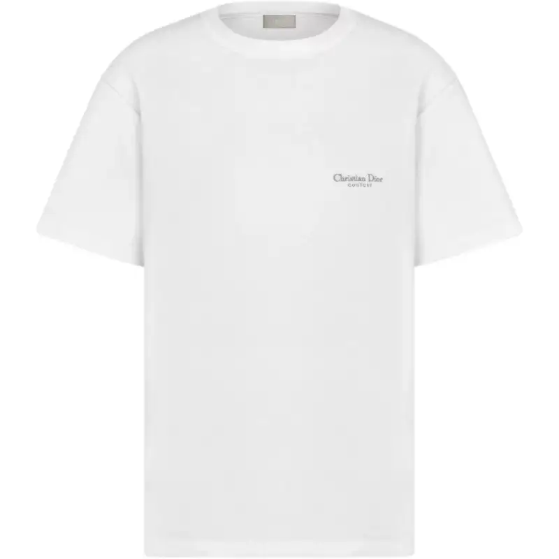 DIOR T Shirts Men's White Crew Neck Moderate