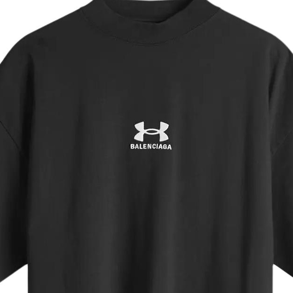Женская футболка Balenciaga Logo T (черная) — фото 5