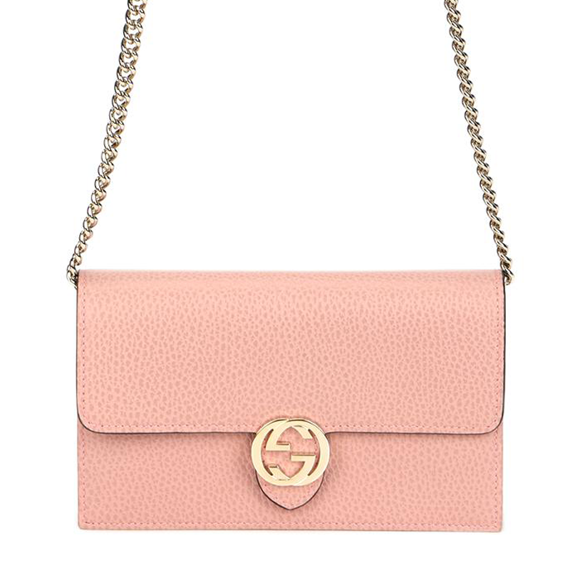 Женская сумка Gucci Logo (розовая) — фото 1