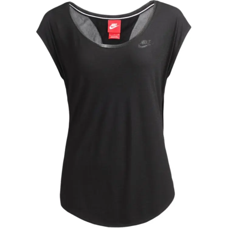Nike Swoosh Tank Tops Women's Black Crew Neck Moderate Racerback