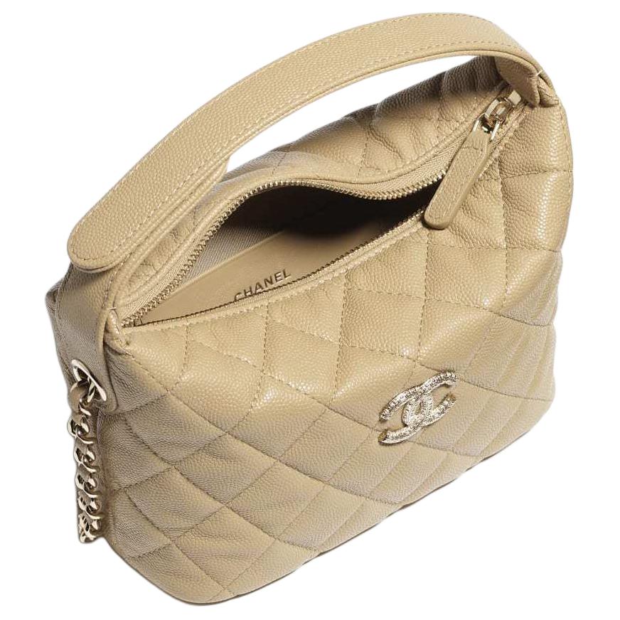 Женская сумка Chanel HOBO 25A (темно-бежевая) — фото 3