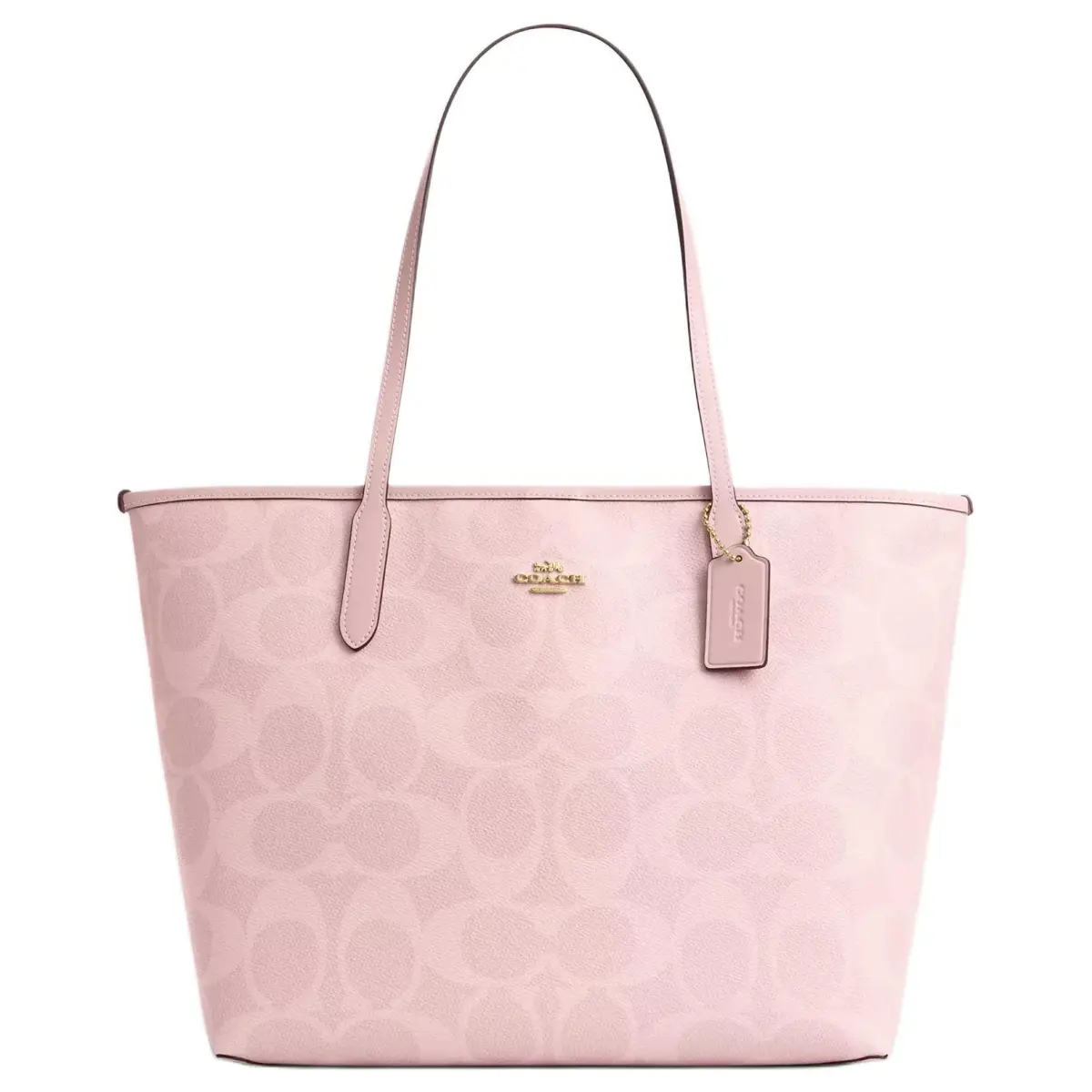 COACH City Artificial Leather Shoulder Bag Large Women's Rouge Pink