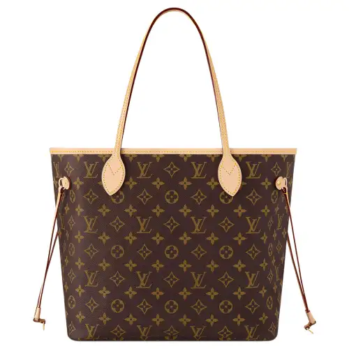 LOUIS VUITTON Neverfull MM Monogram Handbag Tote Women's Brown/Cherry