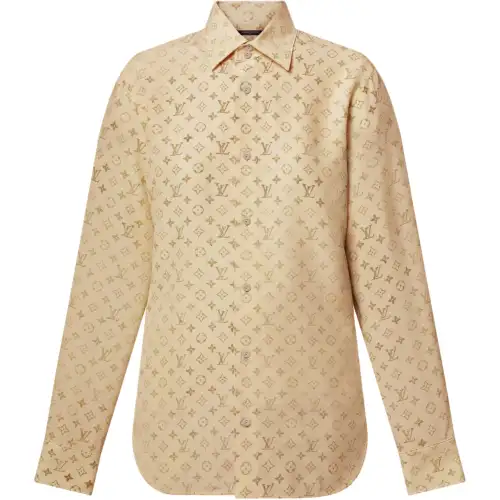 Lv Washed Monogram Silk Shirt
