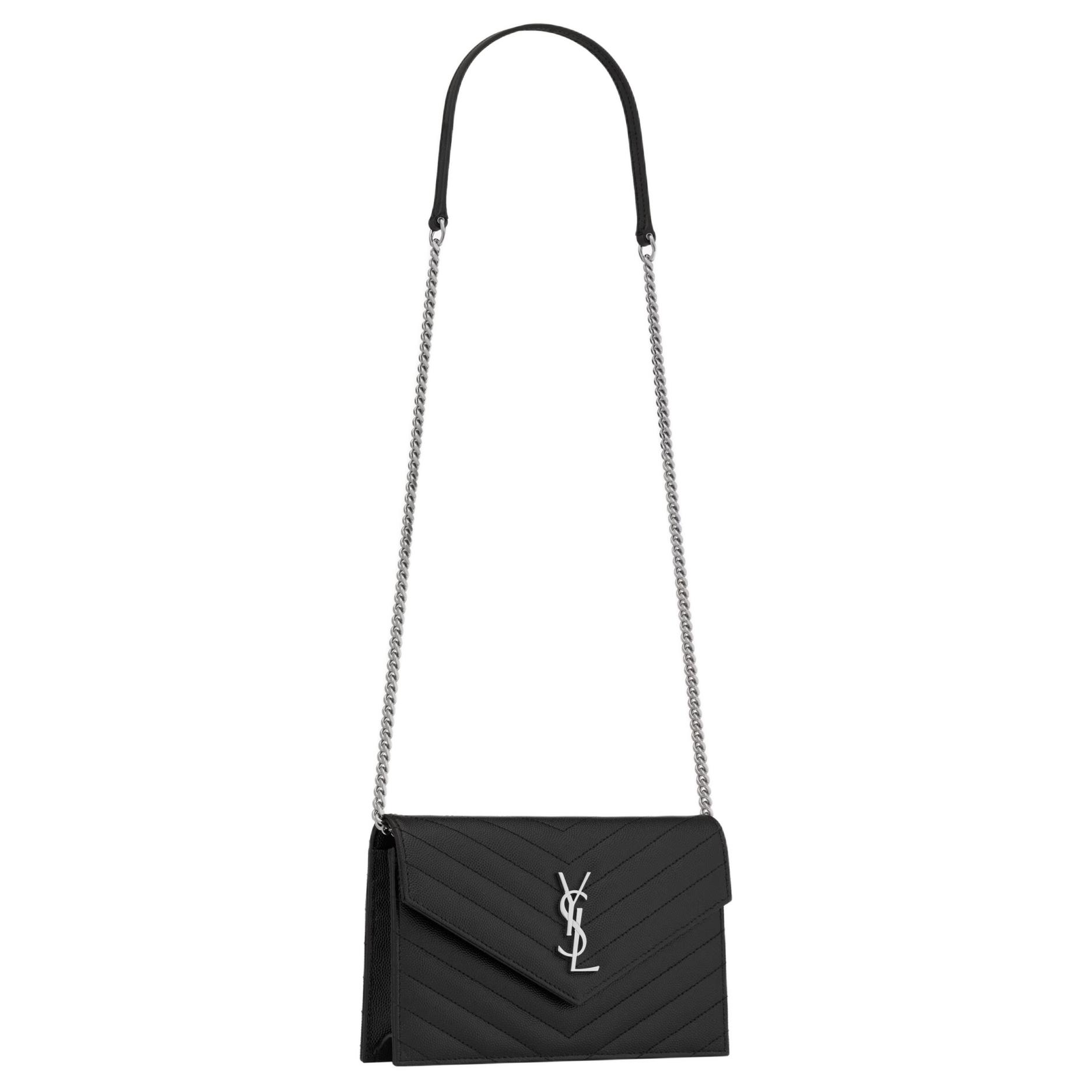 Женская сумка SAINT LAURENT ENVELOPE (черная) — фото 2