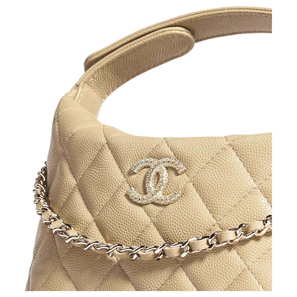 Женская сумка Chanel HOBO 25A (темно-бежевая) — фото 4