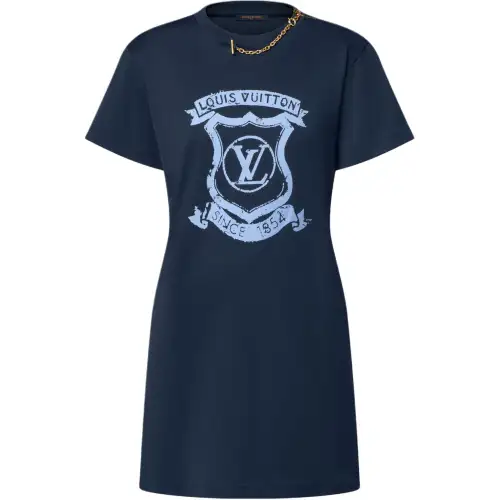 LOUIS VUITTON SS25 Short Sleeved Dress Women's