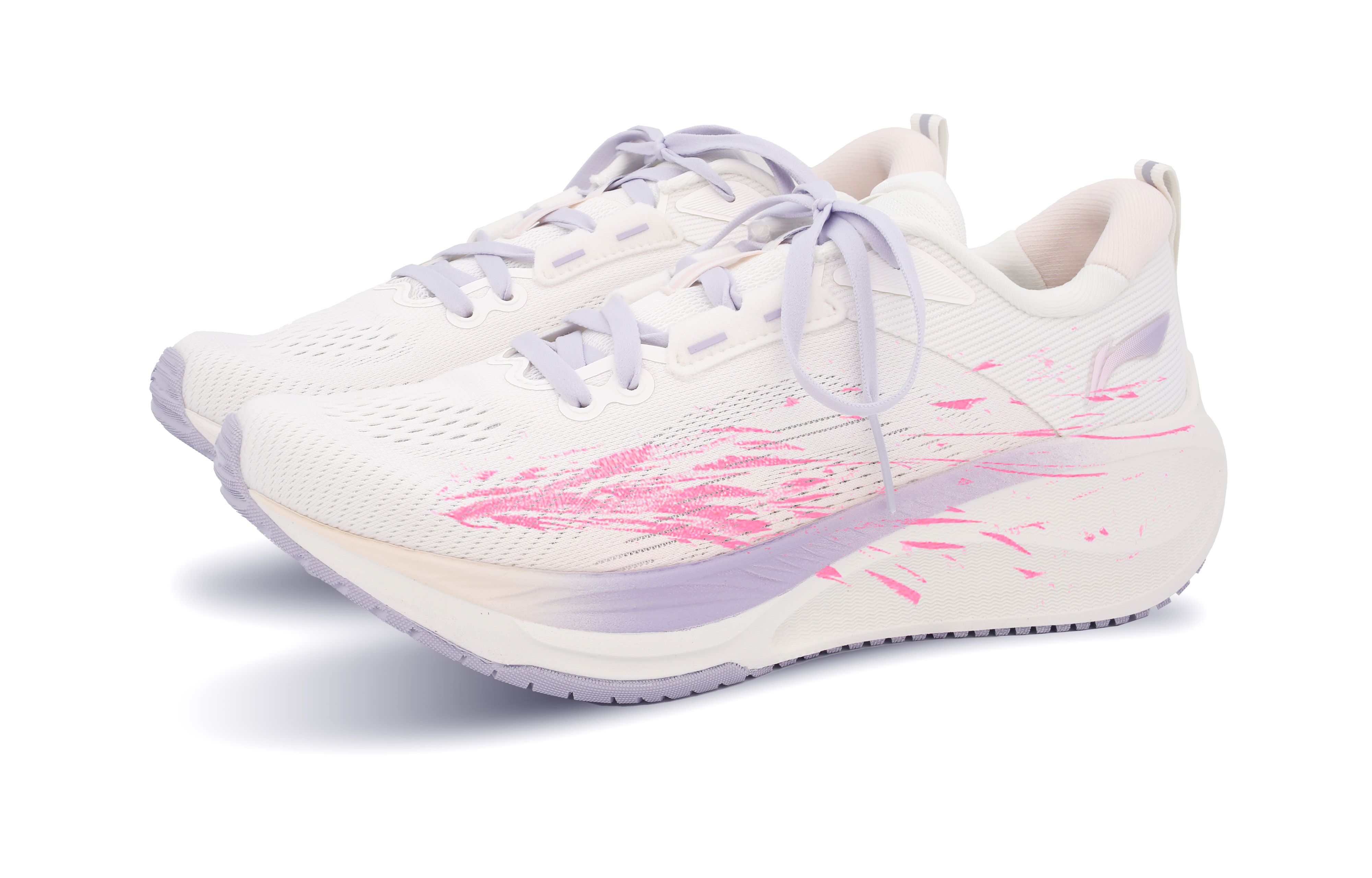 Li Ning MINE JUMP 2.0 V2 Cushioning Breathable Low top Casual Running Shoes Women’s White Pink
