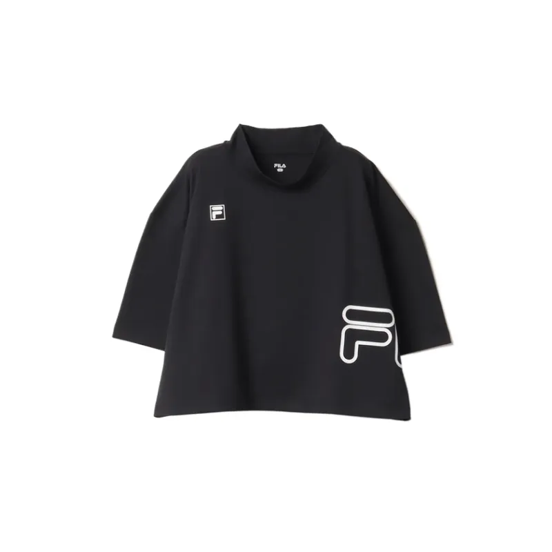 FILA T Shirts Women's Black Stand Collar Moderate