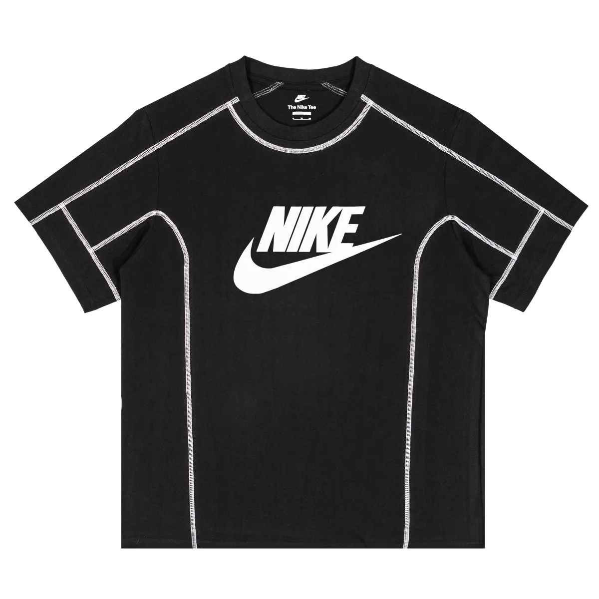 Nike T-Shirts Unisex Black Crew Neck Moderate Straight Fit