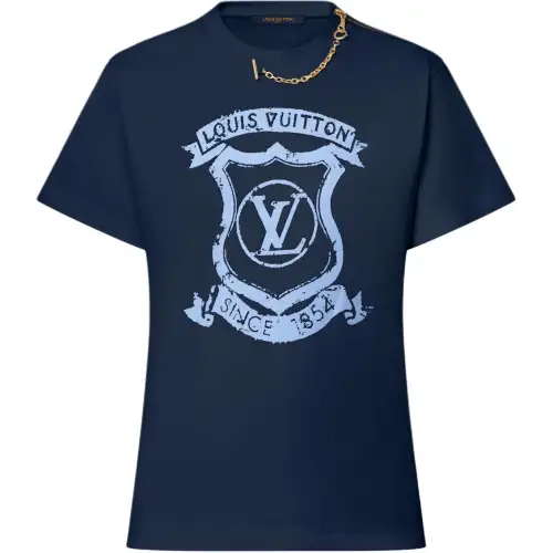LOUIS VUITTON Signature Zipper Detail T Shirt