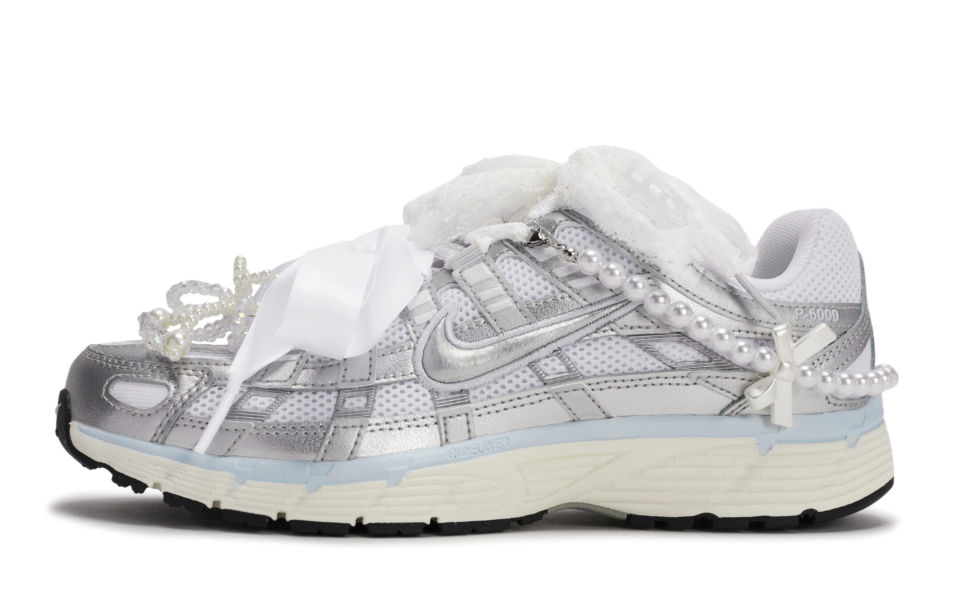 Nike P 6000 Low top Running Shoes Women’s Silver White Blue