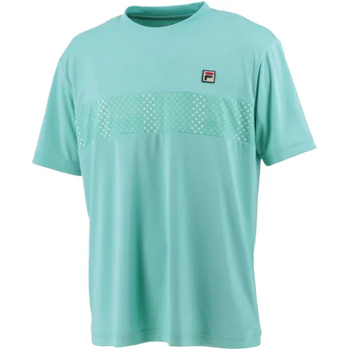 FILA Tennis Tops Men's Green Crew Neck Moderate