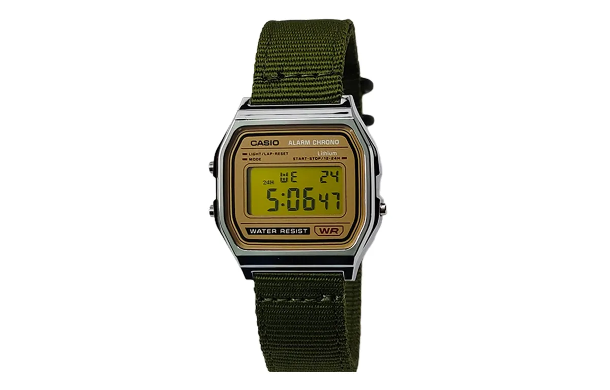 CASIO Custom Collection Quartz Movement Nylon Strap Watch Men's Watches Black Dial