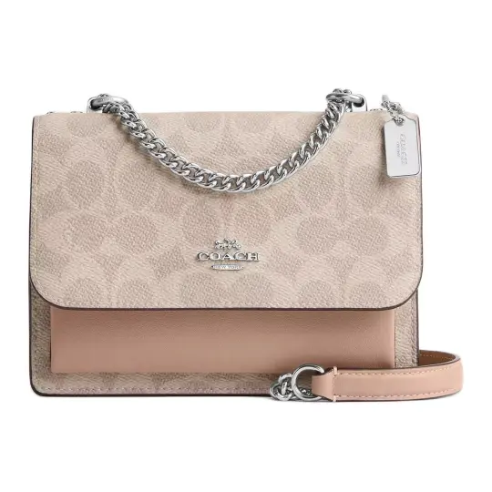 COACH Klare Artificial Leather With Cow Leather Crossbody Bags Small Women's Taupe