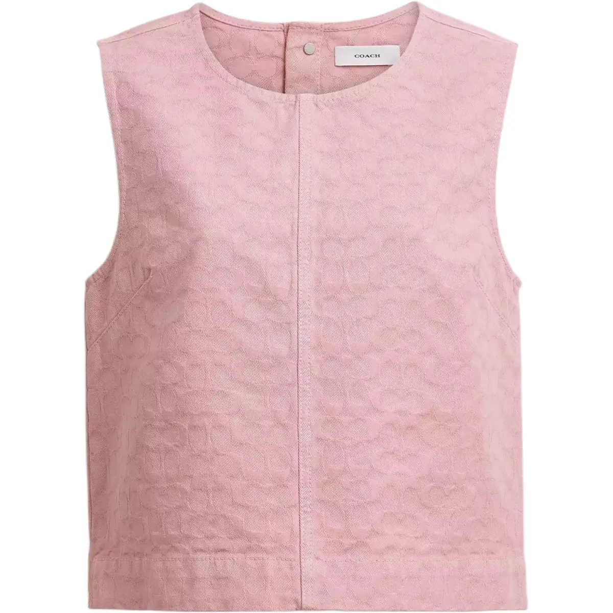 COACH Tank Tops Women's Rose Pink Crew Neck Moderate Other