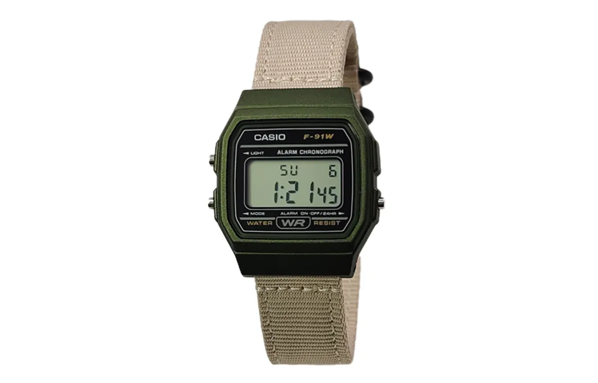 CASIO Custom Collection Quartz Movement Nylon Strap Watch Men's Watches Black Dial
