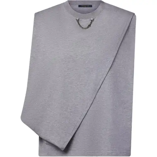 LOUIS VUITTON T Shirts Women's Gray Crew Neck Moderate