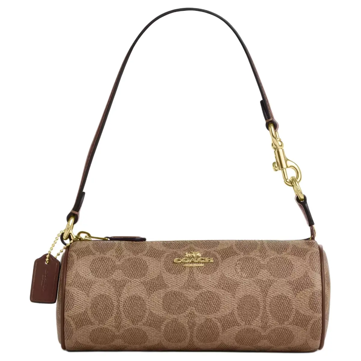 COACH Nolita PVC With Leather Shoulder Bag Small Women's Caramel