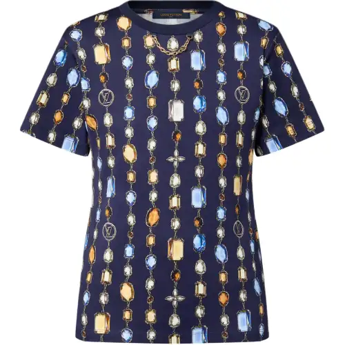 Lv Necklace Print T Shirt
