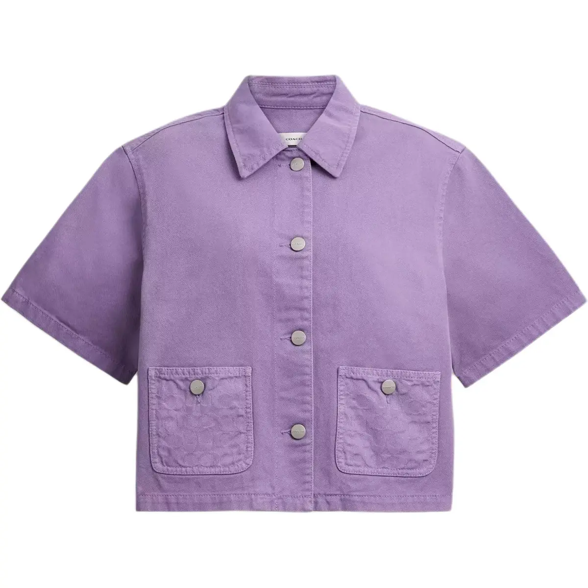 COACH Shirts Women's Purple Pointed Collar Moderate