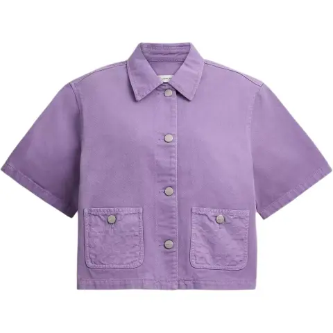 COACH Shirts Women's Purple Pointed Collar Moderate