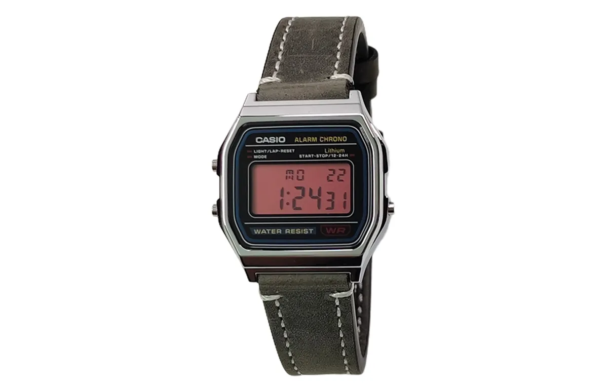 CASIO Custom Collection Quartz Movement Genuine Leather Strap Watch Men's Watches Black Dial